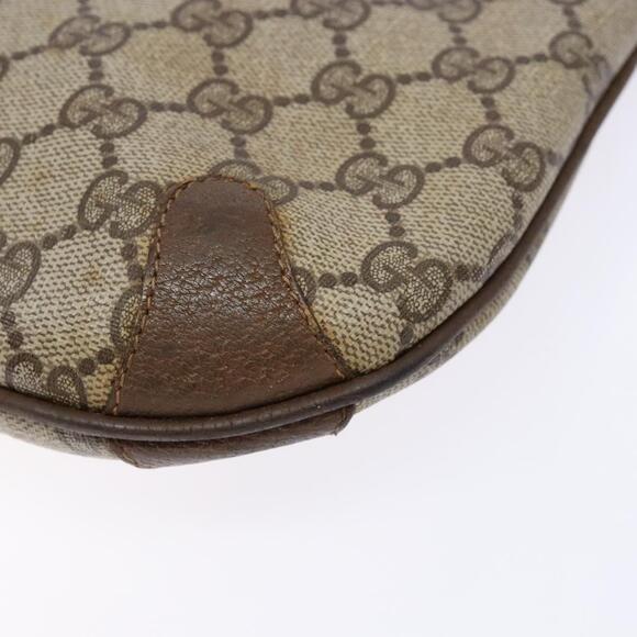 GUCCI GG Supreme Web Sherry Line Clutch Bag PVC Beige Gold 89 02 026 Auth 133968 - Picture 7 of 16